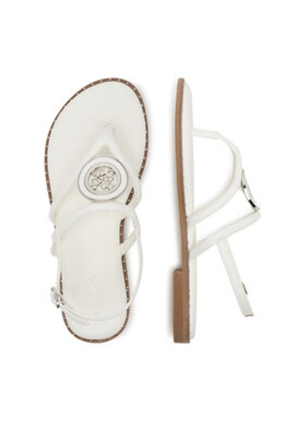 Nine West Sandały 123AL1754 Biały. Kolor: biały. Materiał: materiał, syntetyk