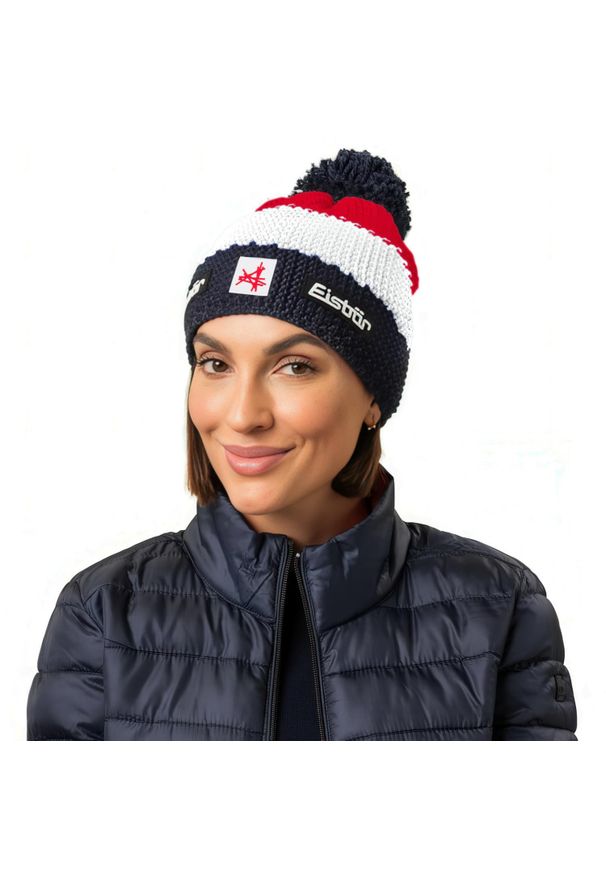 Czapka Eisbar Star Pompon MÜ SA. Kolor: czerwony. Materiał: wełna. Styl: sportowy