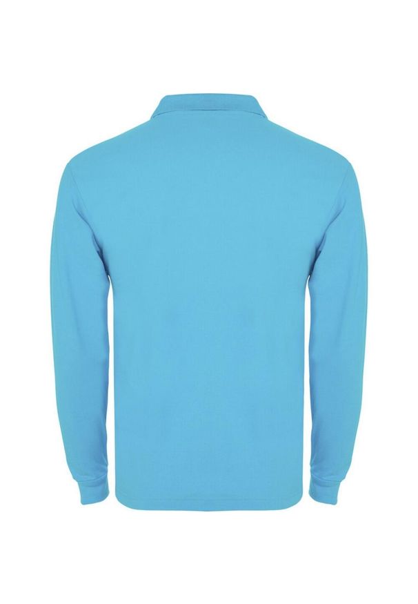 ROLY - Męska Koszulka Polo Z Długim Rękawem Estrella. Typ kołnierza: polo. Kolor: niebieski. Długość rękawa: długi rękaw. Długość: długie