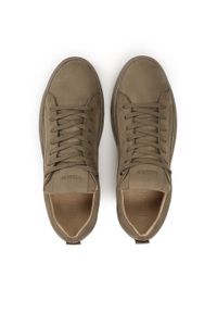 Kazar - Sneakersy męskie na grubej podeszwie w kolorze khaki. Okazja: na spacer, do pracy. Kolor: zielony. Materiał: nubuk. Szerokość cholewki: normalna. Sport: wspinaczka, turystyka piesza #2