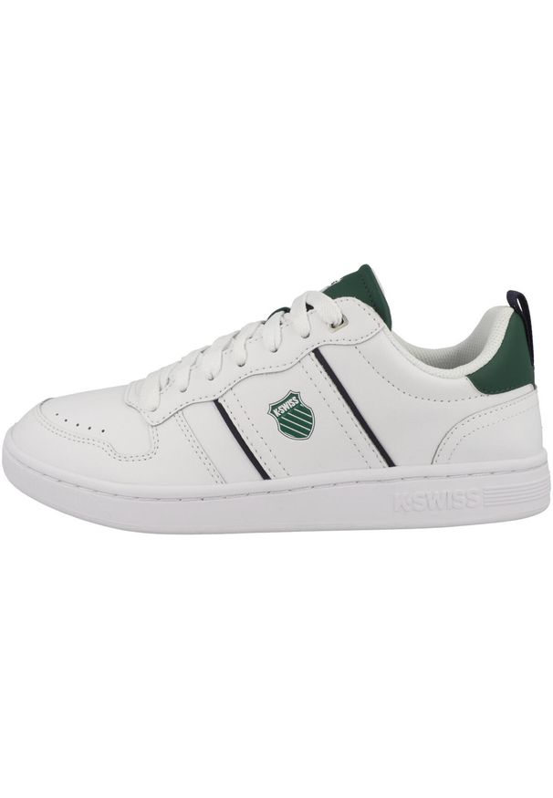 Buty do chodzenia męskie K-Swiss Lozan Match. Kolor: biały. Materiał: guma, skóra. Szerokość cholewki: normalna. Sport: turystyka piesza