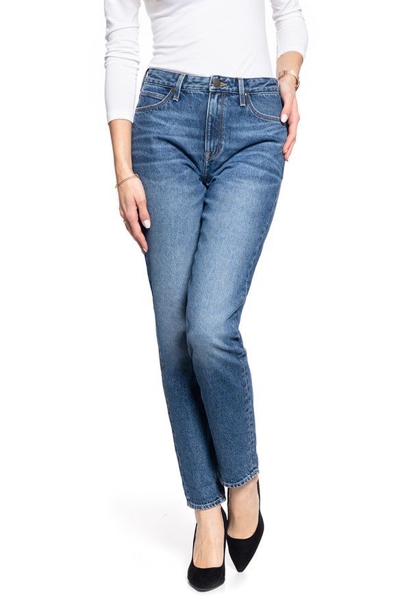 Lee - DAMSKIE SPODNIE JEANSOWE LEE MOM STRAIGHT MID BOOSTER L32IRDQF SAMPLE 112107616