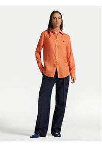 Polo Ralph Lauren Koszula 211970730500 Pomarańczowy Regular Fit. Typ kołnierza: polo. Kolor: pomarańczowy. Materiał: len #3