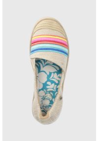 Roxy - Espadryle. Nosek buta: okrągły. Kolor: beżowy. Materiał: materiał, włókno, guma #3