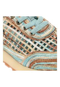 Sneakersy damskie Artiker, skóra ekologiczna i materiał tekstylny siateczkowa struktura wiązanie klasyczne, niebieskie, 58C1289. Kolor: niebieski. Materiał: materiał, skóra ekologiczna. Styl: klasyczny #5