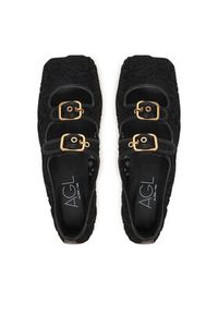 AGL Baleriny Ceramic D840007PGK77831013 Czarny. Kolor: czarny. Materiał: materiał #3