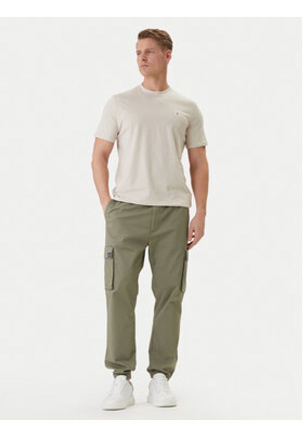 Calvin Klein Jeans T-Shirt LV04RC272G Écru Regular Fit. Materiał: bawełna