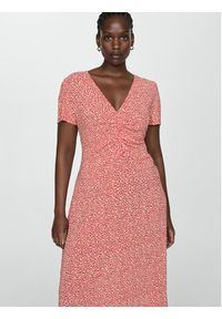 mango - Mango Sukienka letnia Poma 67037131 Czerwony Regular Fit. Kolor: czerwony. Materiał: syntetyk. Sezon: lato #5