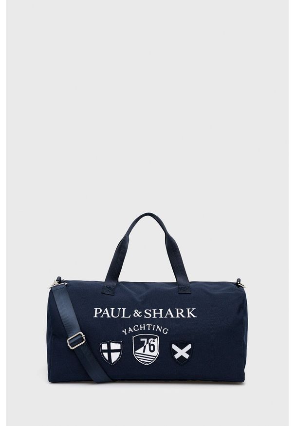 PAUL & SHARK - Paul&Shark torba kolor granatowy. Kolor: niebieski. Wzór: aplikacja