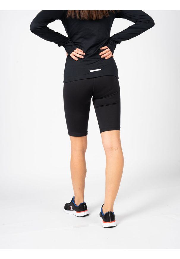 Champion Szorty "Bike Pants" | 115638 | Kobieta | Czarny. Stan: podwyższony. Kolor: czarny. Materiał: elastan, poliester. Wzór: nadruk. Styl: elegancki