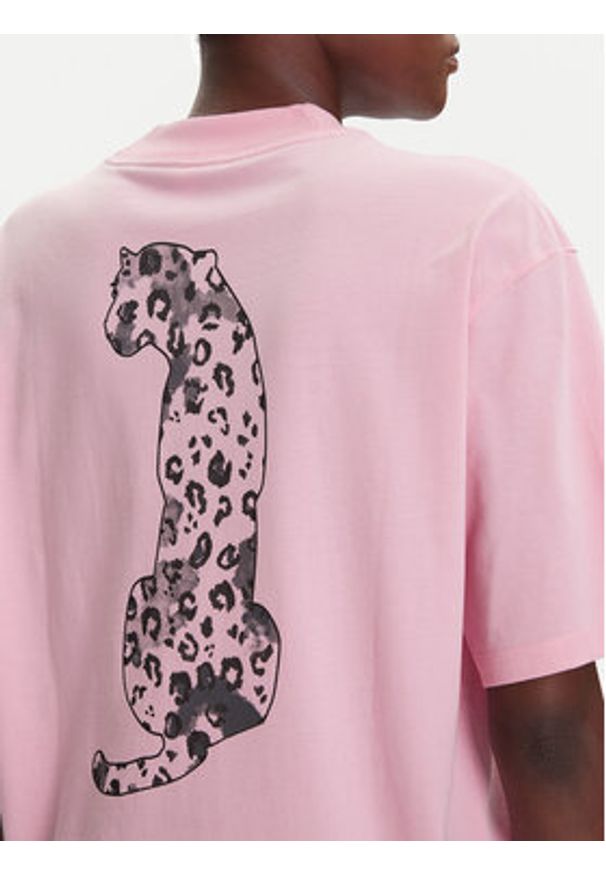 Adidas - adidas T-Shirt Animal Graphic JV8532 Różowy Loose Fit. Kolor: różowy. Materiał: bawełna