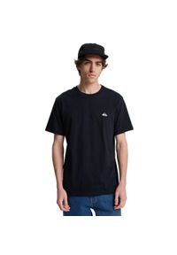 Quiksilver - Koszulka z krótkim rękawem dla Mężczyzn BASIC Czarny. Kolor: brązowy, niebieski, zielony, wielokolorowy. Materiał: materiał, bawełna. Długość rękawa: krótki rękaw. Długość: krótkie. Wzór: haft
