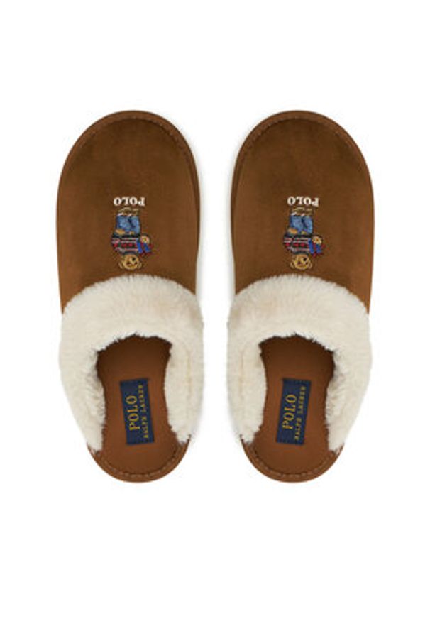 Polo Ralph Lauren Kapcie Slipper Wsw 842957050001 Brązowy. Kolor: brązowy. Materiał: materiał
