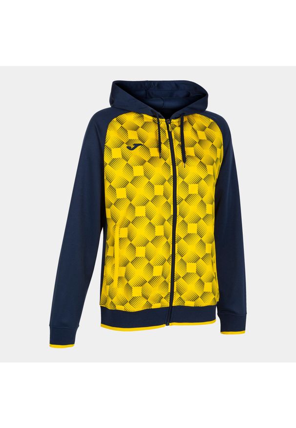 Bluza do piłki nożnej damska Joma Supernova III rozpinana. Kolor: niebieski, żółty, wielokolorowy. Sport: piłka nożna