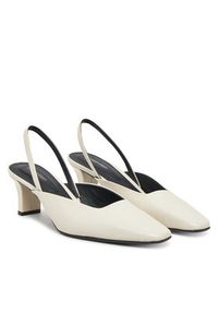 Calvin Klein Sandały Heel Mule Pump 50 - Lth HW0HW02551 Beżowy. Kolor: beżowy. Materiał: skóra #4