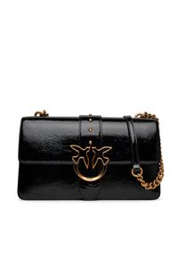 Pinko - PINKO Torebka Love One Light Cl PE 25 PLTT 105313 A1UV Czarny. Kolor: czarny. Materiał: skórzane, lakierowane