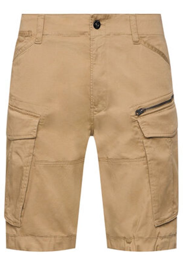 G-Star RAW - G-Star Raw Szorty materiałowe Rovic D08566-5126-239 Beżowy Relaxed Fit. Kolor: beżowy. Materiał: bawełna