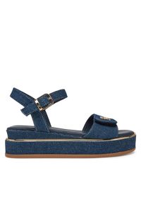 TOMMY HILFIGER - Tommy Hilfiger Sandały T3A2-33788-1828 S Granatowy. Kolor: niebieski. Materiał: materiał