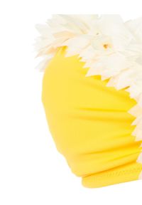 LA REVECHE - Top od bikini Dasha. Kolor: żółty. Materiał: tkanina, elastan, poliamid. Wzór: aplikacja, kwiaty #3