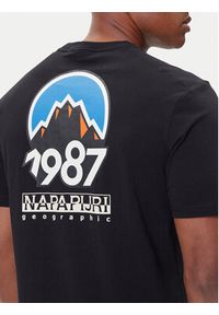 Napapijri T-Shirt S-Montepiana NP0A88SV Czarny Regular Fit. Kolor: czarny. Materiał: bawełna #3