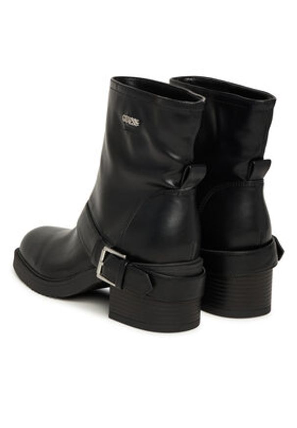 Guess Botki FLFIJI ELE10 Czarny. Kolor: czarny. Materiał: skóra