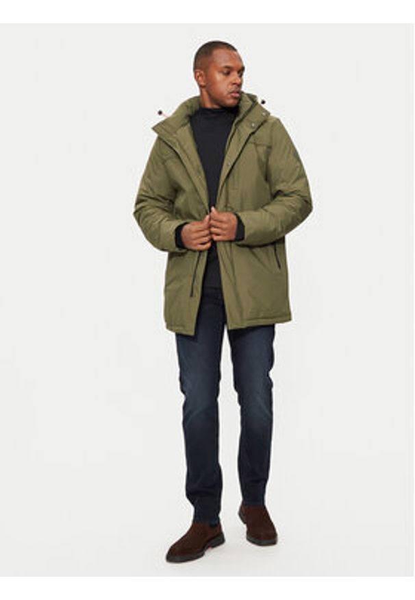 INDICODE Kurtka zimowa Inviks 15-848 Khaki Regular Fit. Kolor: brązowy. Materiał: syntetyk. Sezon: zima