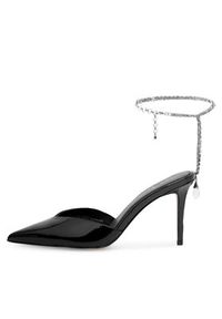 Eva Minge Szpilki Florencia-323-101-2 Czarny. Kolor: czarny. Materiał: skóra, lakier. Obcas: na szpilce #4