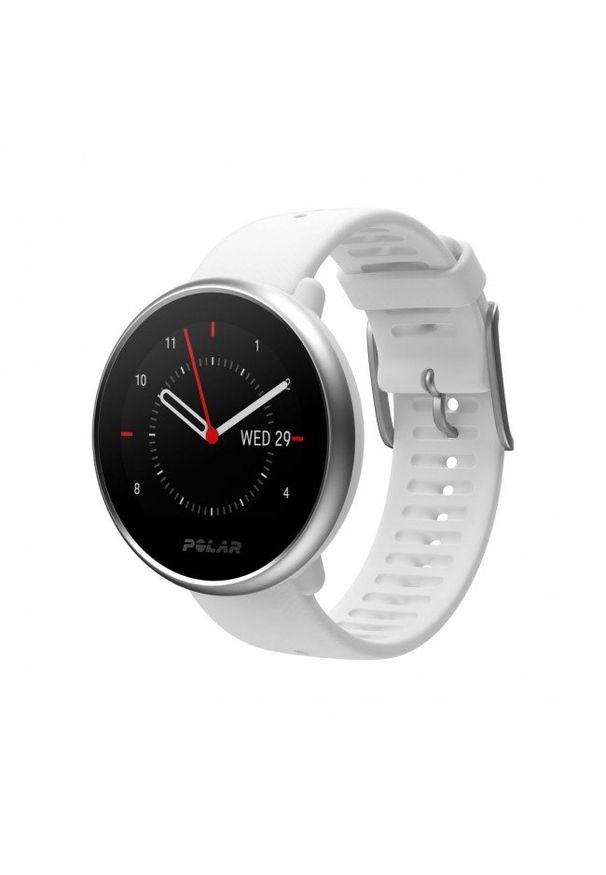POLAR - Zegarek sportowy Polar Ignite biały. Rodzaj zegarka: cyfrowe. Kolor: biały. Materiał: polar. Styl: sportowy