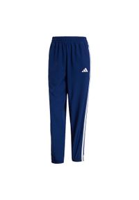 Adidas - Spodnie Train Essentials 3-Stripes Woven. Kolor: biały, niebieski, wielokolorowy. Materiał: materiał. Technologia: ClimaCool (Adidas). Sport: fitness