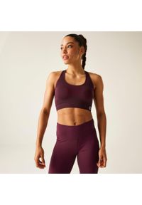 DARE 2B - Biustonosz sportowy damski Don't Sweat It III Dare 2b. Kolor: fioletowy. Materiał: poliester, poliamid, elastan. Sport: fitness #1