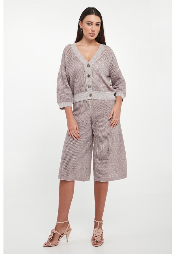 Kardigan damski lureksowy PESERICO