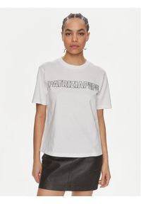 Patrizia Pepe T-Shirt 2M4389/J089-W103 Biały Regular Fit. Kolor: biały. Materiał: bawełna