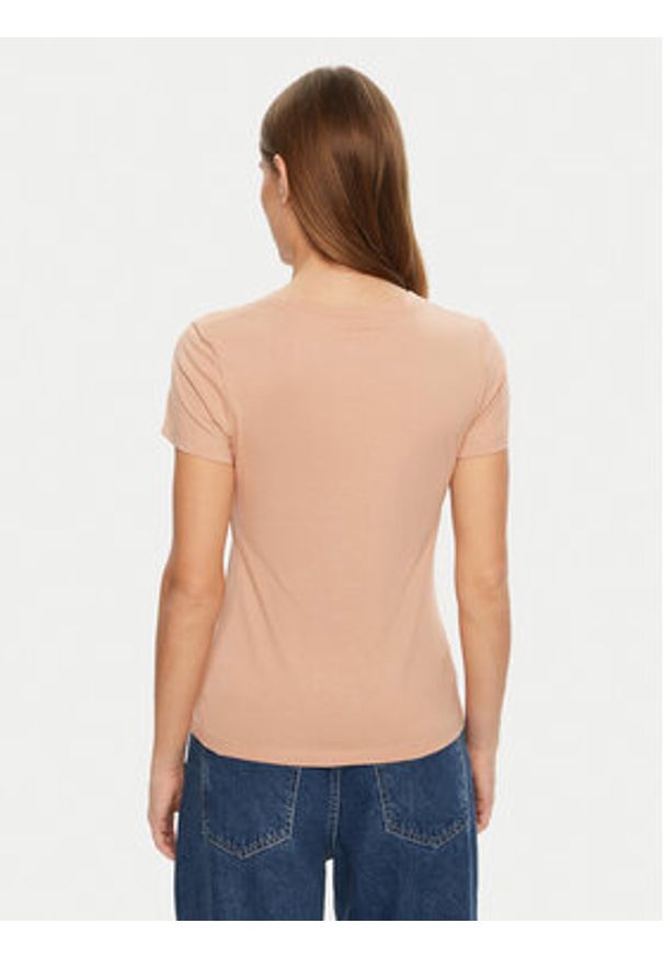 Calvin Klein Jeans T-Shirt Institutional Graphic J20J224990 Beżowy Slim Fit. Kolor: beżowy. Materiał: bawełna
