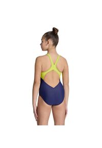 Dziewczęcy jednoczęściowy kostium kąpielowy Arena Vortex V Back. Kolor: niebieski, wielokolorowy, zielony #2