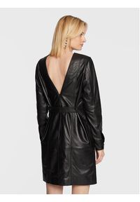 Remain Sukienka skórzana Hanna RM1824 Czarny Regular Fit. Kolor: czarny. Materiał: skóra #3