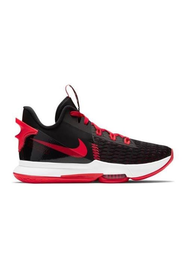 Buty koszykarskie męskie Nike Lebron Witness 5 Bred. Zapięcie: sznurówki. Kolor: czerwony, wielokolorowy. Materiał: guma, syntetyk, materiał. Szerokość cholewki: normalna. Sport: bieganie, koszykówka