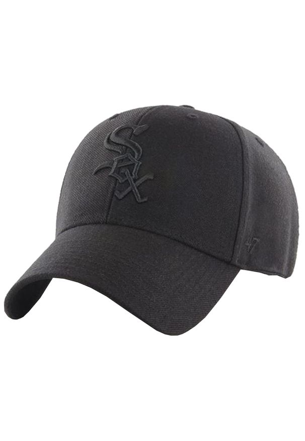 Czapka z daszkiem dla dorosłych 47 Brand MLB Chicago White Sox Cap. Kolor: czarny. Materiał: wełna, akryl