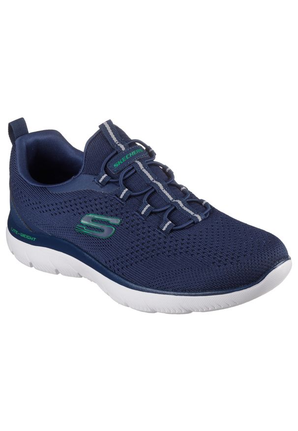 skechers - Buty do chodzenia męskie Skechers Summits Tallo. Kolor: niebieski. Materiał: materiał, syntetyk. Szerokość cholewki: normalna. Sport: turystyka piesza