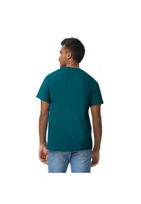 GILDAN - Ciężka Bawełniana Koszulka Unisex Dla Dorosłych. Kolor: zielony. Materiał: bawełna