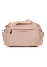 Wittchen - Torba podróżna z nylonu mała. Kolor: beżowy. Materiał: nylon #1