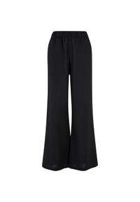 Spodnie z mieszanki lnu dla kobiet Urban Classics Wide. Kolor: czarny. Materiał: len. Długość: długie #1