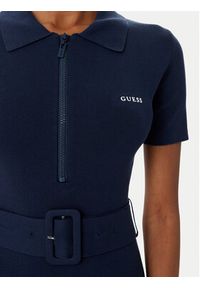 Guess Sukienka dzianinowa V6RK08 Z4642 Granatowy Slim Fit. Kolor: niebieski. Materiał: syntetyk #5