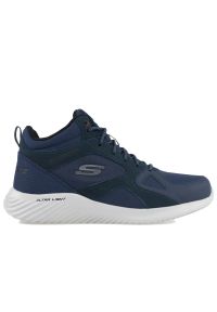 skechers - Buty Skechers Bounder 232280NVY - granatowe. Zapięcie: sznurówki. Kolor: niebieski. Materiał: guma, zamsz, skóra, materiał, syntetyk, dresówka, jeans. Szerokość cholewki: normalna. Sport: turystyka piesza #1