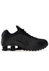 Buty młodzieżowe Nike Shox R4 CW2626-003 - czarne. Kolor: czarny. Materiał: syntetyk, materiał, guma. Szerokość cholewki: normalna. Sezon: lato #1