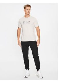 EA7 Emporio Armani T-Shirt 6RPT71 PJM9Z 1716 Srebrny Regular Fit. Kolor: srebrny. Materiał: bawełna