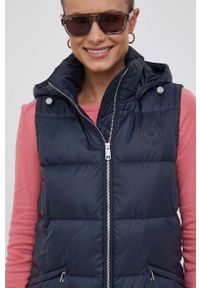 TOMMY HILFIGER - Tommy Hilfiger bezrękawnik puchowy damski kolor granatowy zimowy. Kolor: niebieski. Materiał: puch. Długość rękawa: bez rękawów. Sezon: zima #4