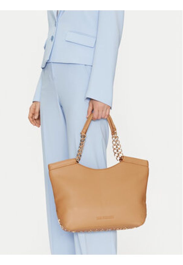 Love Moschino - LOVE MOSCHINO Torebka JC4031PP1MLT0105 Beżowy. Kolor: beżowy. Materiał: skórzane