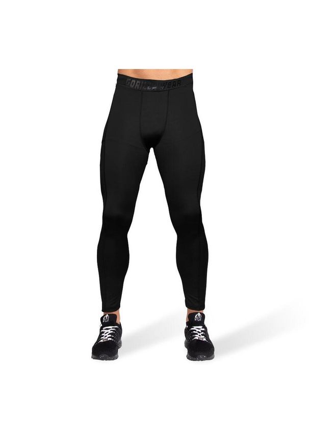 GORILLA WEAR - Smart Rajstopy - Czarny. Kolor: czarny. Sport: fitness
