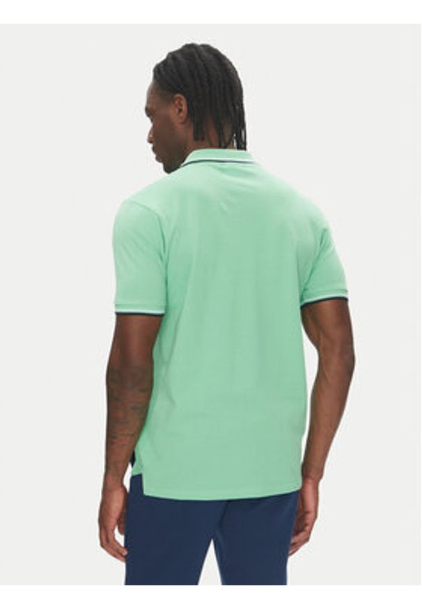 Lindbergh Polo 30-404010 Zielony Relaxed Fit. Typ kołnierza: polo. Kolor: zielony. Materiał: bawełna