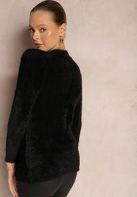 Renee - Czarny Sweter Wełniany Zashumi. Kolor: czarny. Materiał: wełna. Długość rękawa: długi rękaw. Długość: długie. Styl: klasyczny #5